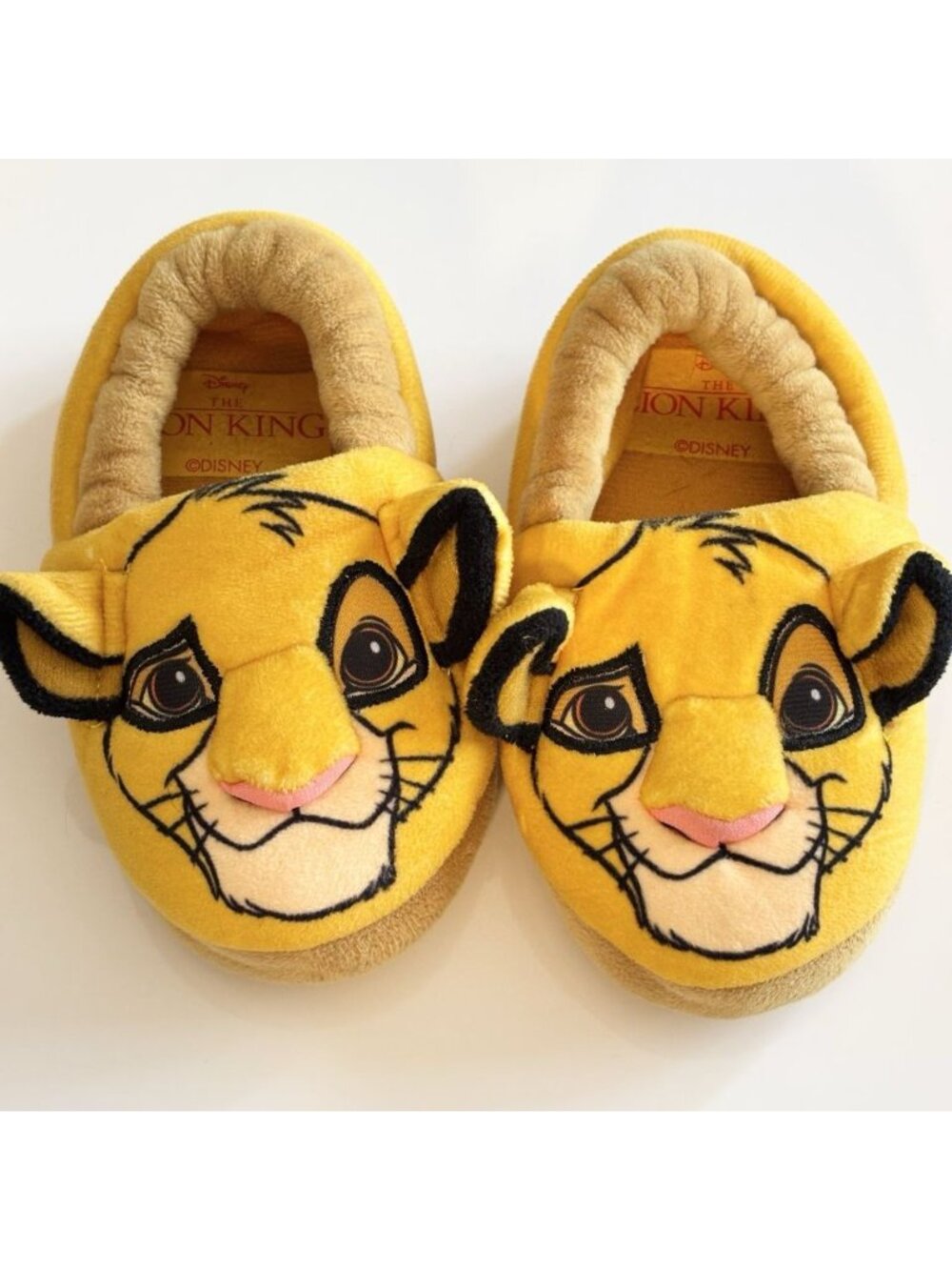 Authentic Disney Store Simba Toddler House Slippers Size 5/6 Lion King Plush